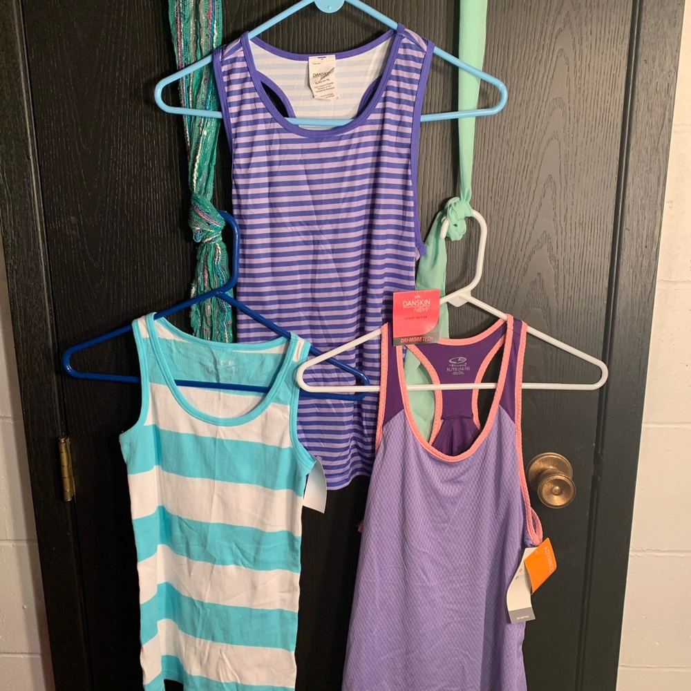 3 tanks with tags